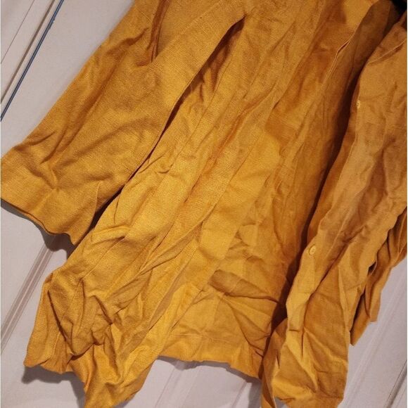 Finity vintage yellow button up blazer jacket Size 12 - Picture 3 of 4